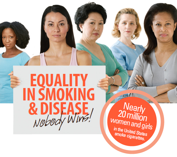 Equality in smoking & Disease Nobody Wins!  Nearly 20 million women and girls in the United States smoke cigarettes.