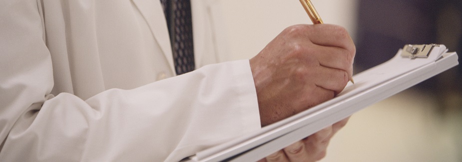 Person holding clipboard