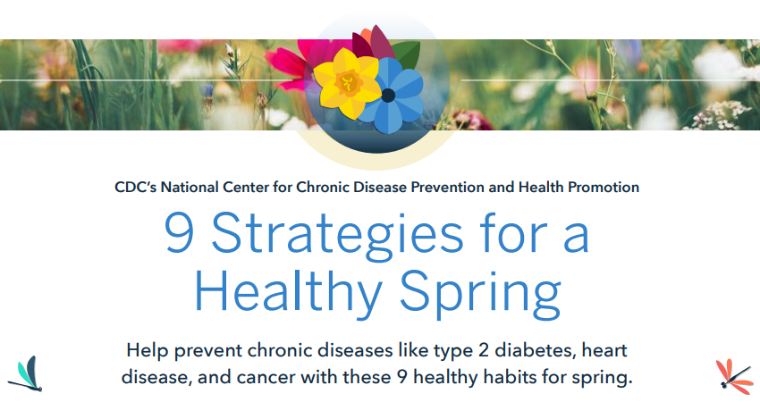 9 Strategies for a Healthy Spring infographic