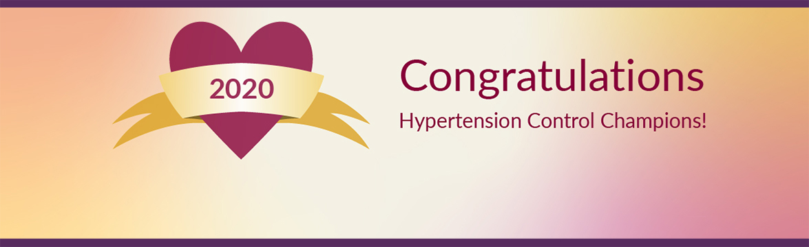 Congratulations 2020 Hypertension Control Champions!