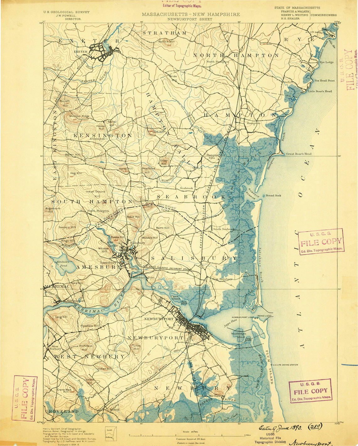 Browse Image of 1890 Historical Topographic Map 