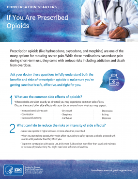 Conversation Starter - Prescribed Opioids PDF cover