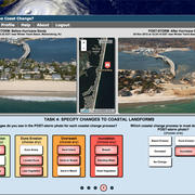 iCoast allows citizen scientists to identify changes to the coast by comparing aerial photographs taken before and after storms.