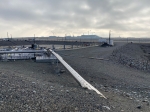 Workers recently tested the first connection between Hanford’s Waste Treatment and Immobilization Plant, background, and an operating tank farms facility, the Liquid Effluent Retention Facility (LERF), foreground. 