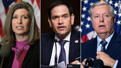 Sen. Joni Ernst, Sen. Marco Rubio and Sen. Linsey Graham