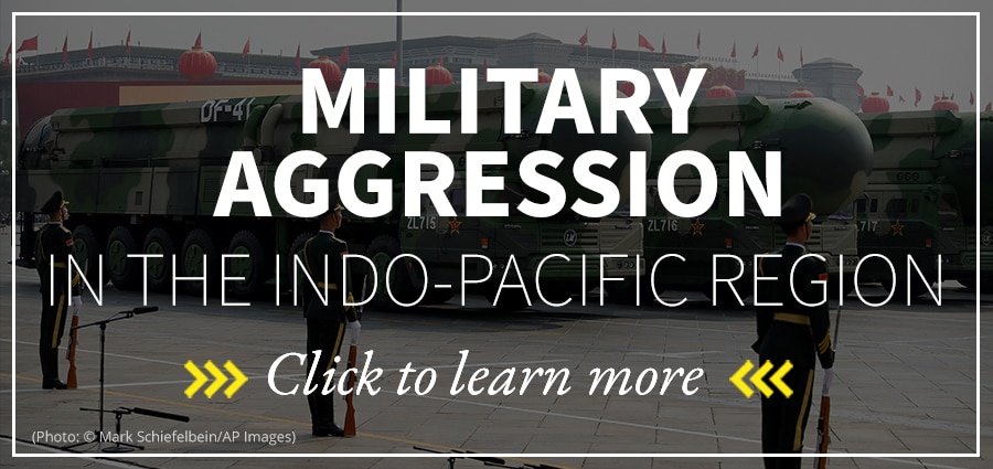 Military Aggression in the Indo-Pacific: Click to learn more