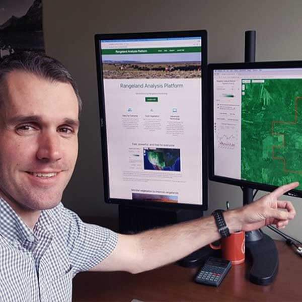 Brady Allred, the Rangeland Analysis online platform creator