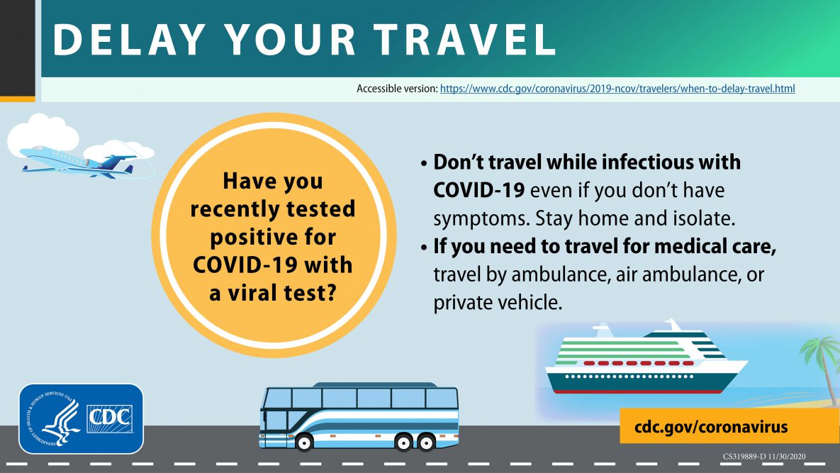 Delay travel positive test results