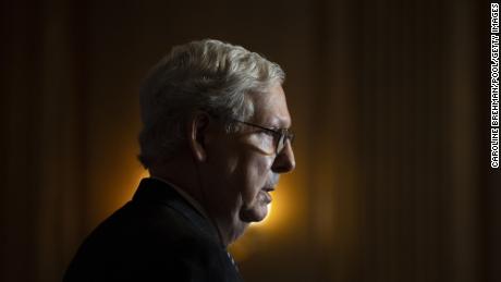 WASHINGTON, DC - DECEMBER 15: Senate Majority Leader Mitch McConnell (R-KY) conducts a news conference in the U.S. Capitol after the Senate Republican Policy luncheon on December 15, 2020 in Washington, DC. (Photo by Caroline Brehman-Pool/Getty Images)