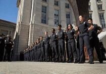 CBP explorers members in formation at Valor Memorial