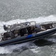 Marine Interdiction Agents test the capabilities of AMO's Coastal Interceptor Vessel.