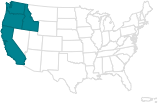 West Coast default map image.