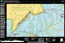 Pinnell Mountain National Recreation Trail georeferenced PDF map showing land status and where OHVs can be used
