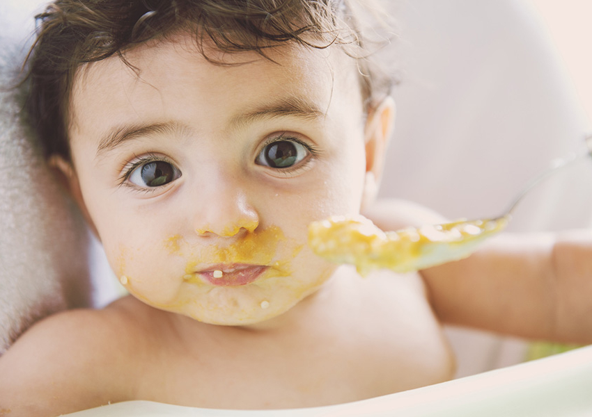 baby being fed