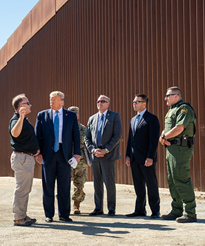President Trump at the border.