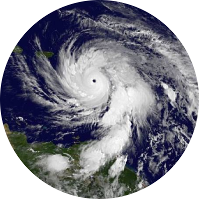 A satellite image of Hurricane Maria, September 19, 2017.