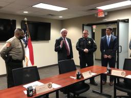 Deputy Attorney General Rosen visits the Greensboro Police Department. 
