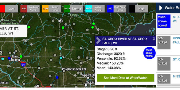 Current conditions in MI, MN, and WI