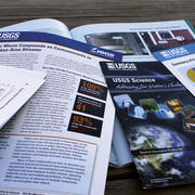 USGS Publications spread out on a table