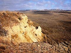 Cliffs overlooking a valley