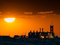 The sun sets on the Amarillo Helium Plant