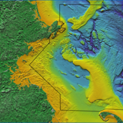 Map of sun illuminated topography