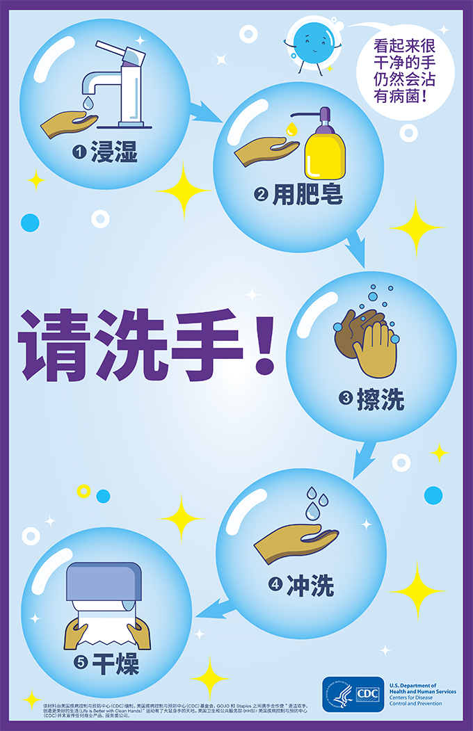 “正确洗手步骤”海报缩略图