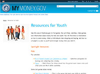 Recursos de MyMoney.gov para jóvenes