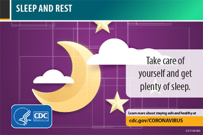Sleep and rest. Take care of yourself and get plenty of sleep.