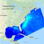 Screen grab of coupled ocean atmosphere wave sediment transport modeling system