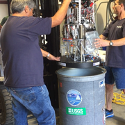 Sealing MBARI Environmental Sample Processor (robot) into its housing