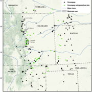 Colorado. The location of the 188 streamgages used to develop the peak-streamflow equations