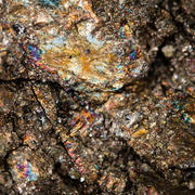 Close up of Chalcopyrite, Pentlandite, and Pyrrhotite