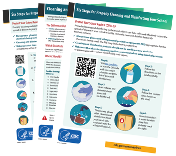 image of multiple handouts for cleaning