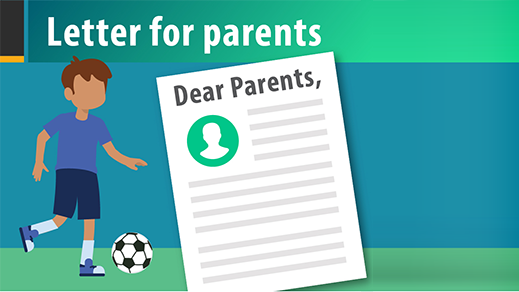 Carta del área de deportes juveniles para los padres
