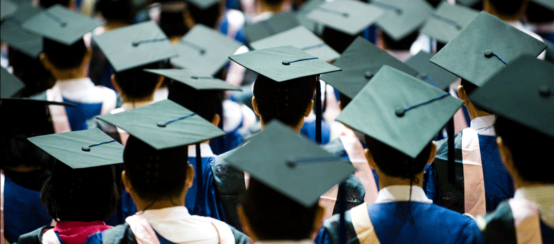 High school student graduates.