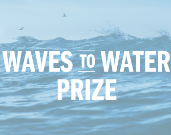 prize logo that says "waves to water prize"