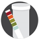 Icon graphic of water test strips