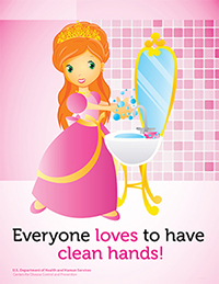 Poster featuring a princess with caucasian features